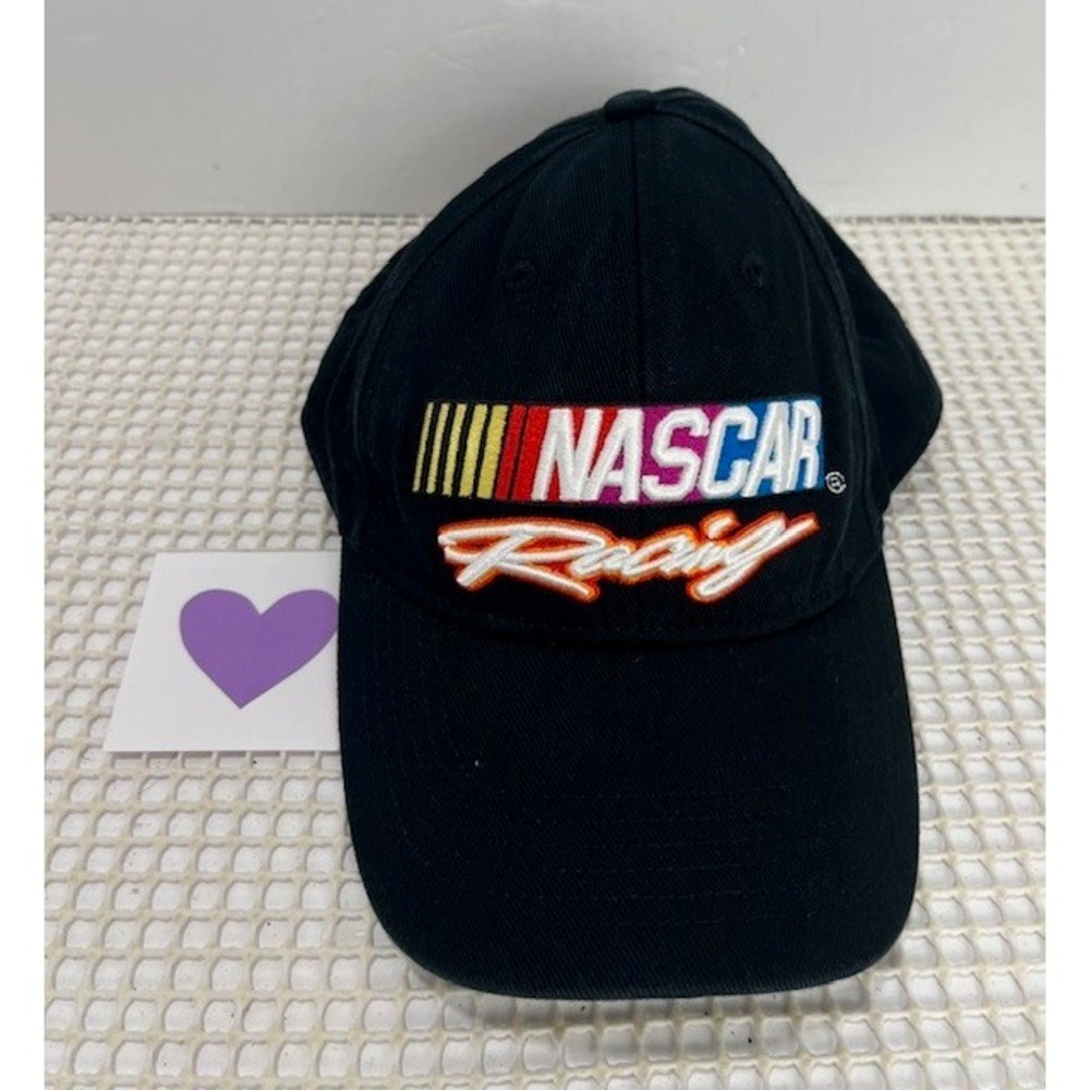 Nascar hat Logo Rainbow Racing Black With Adjustable Back